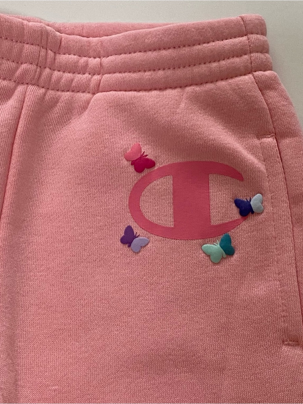 Champion Pink Kids Hoodie & Sweatpants Set with Butterfly Accents - Picture 5 of 8